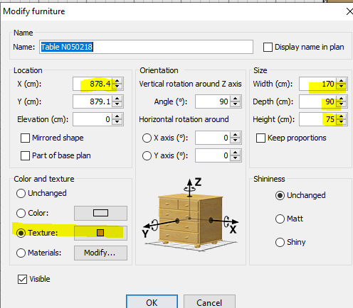 Sweethome3d furniture list