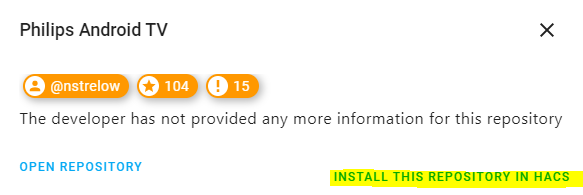 Android TV in HACS