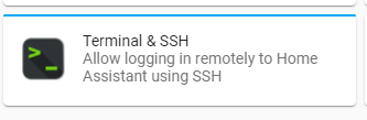 Hoem assistant SSH terminal plugin