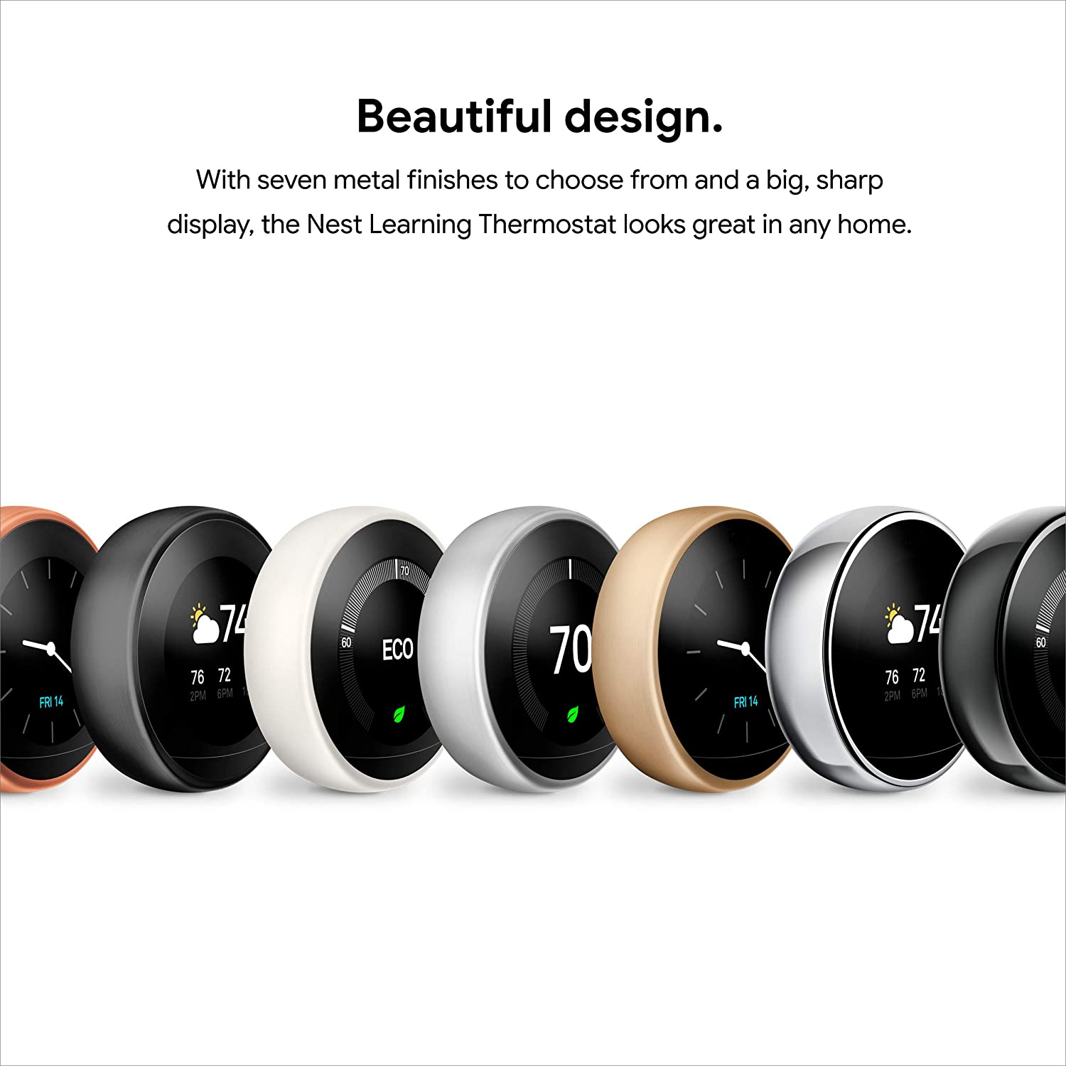 Google Nest Learning Thermostat - Programmable Smart Thermostat for Home -  3rd Generation Nest Thermostat - Works with Alexa - Stainless Steel